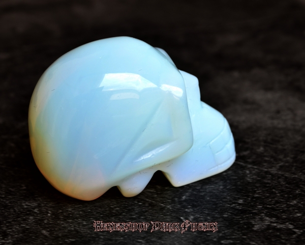 Hexenshop Dark Phönix Opalith Kristallschädel Meluzina Totenkopf Halbedelstein